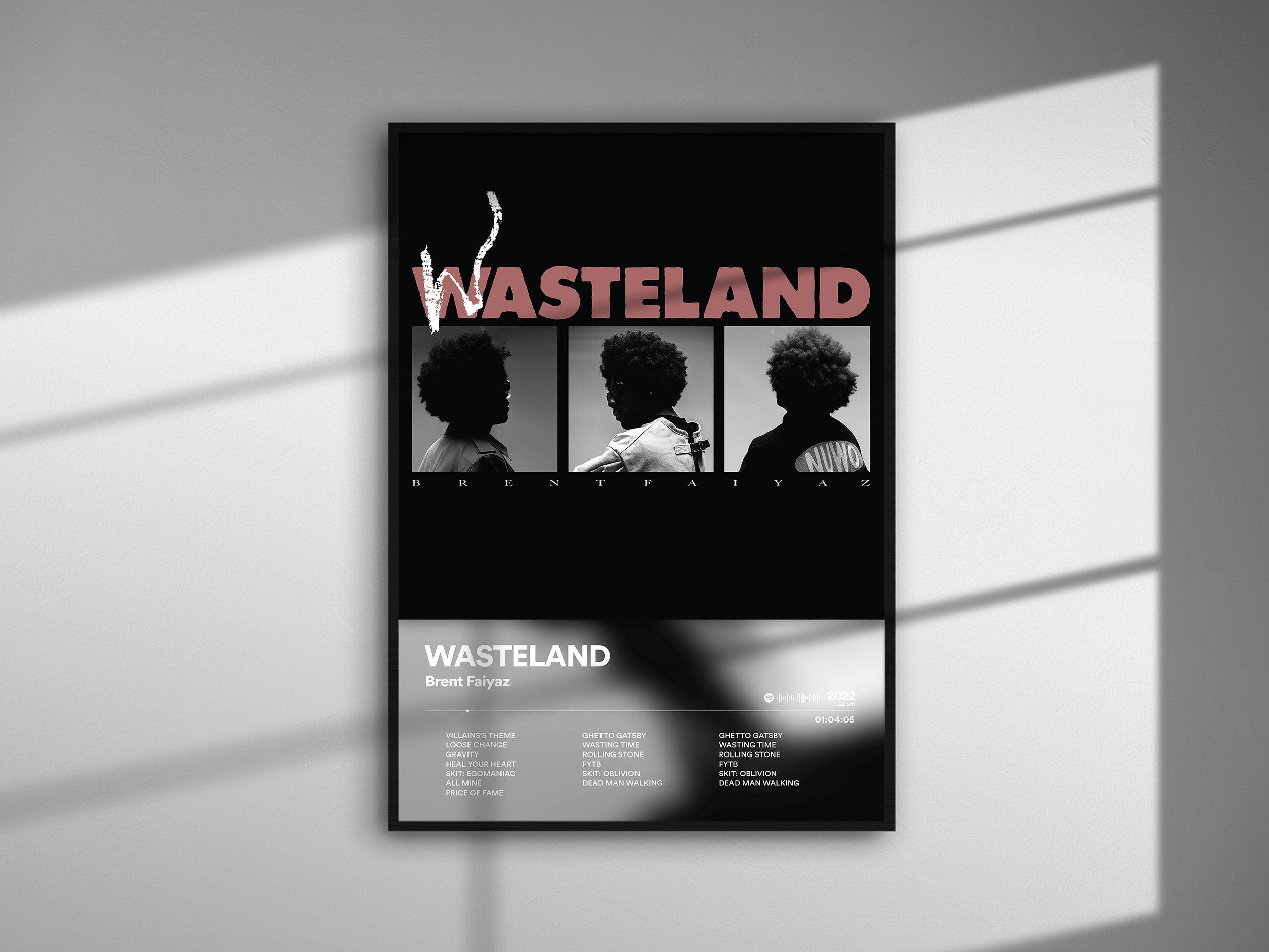 Brent Faiyaz - WASTELAND | Blurry - NORDPLAKAT