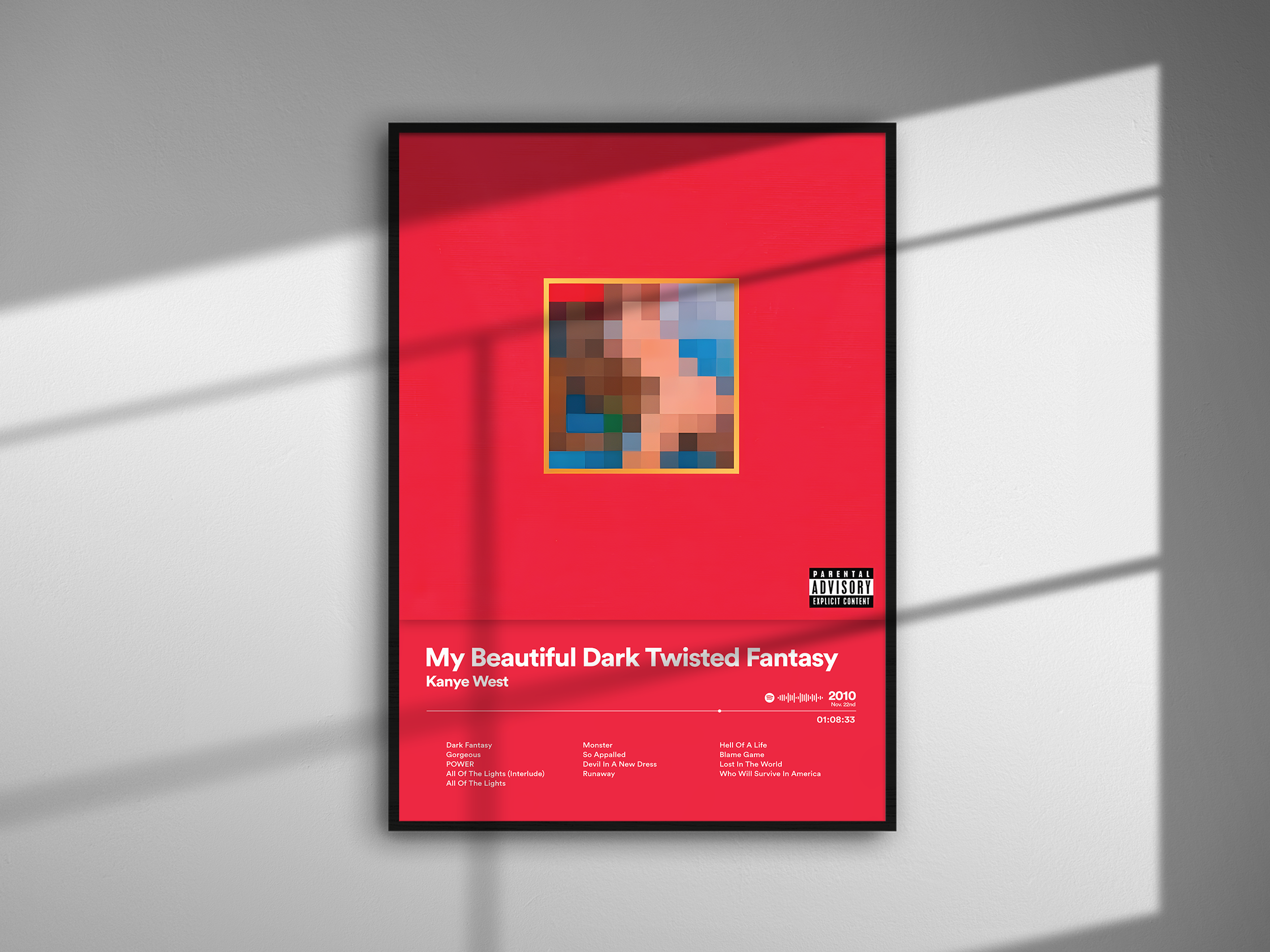 Kanye West - My Beautiful Dark Twisted Fantasy | Blurry - NORDPLAKAT