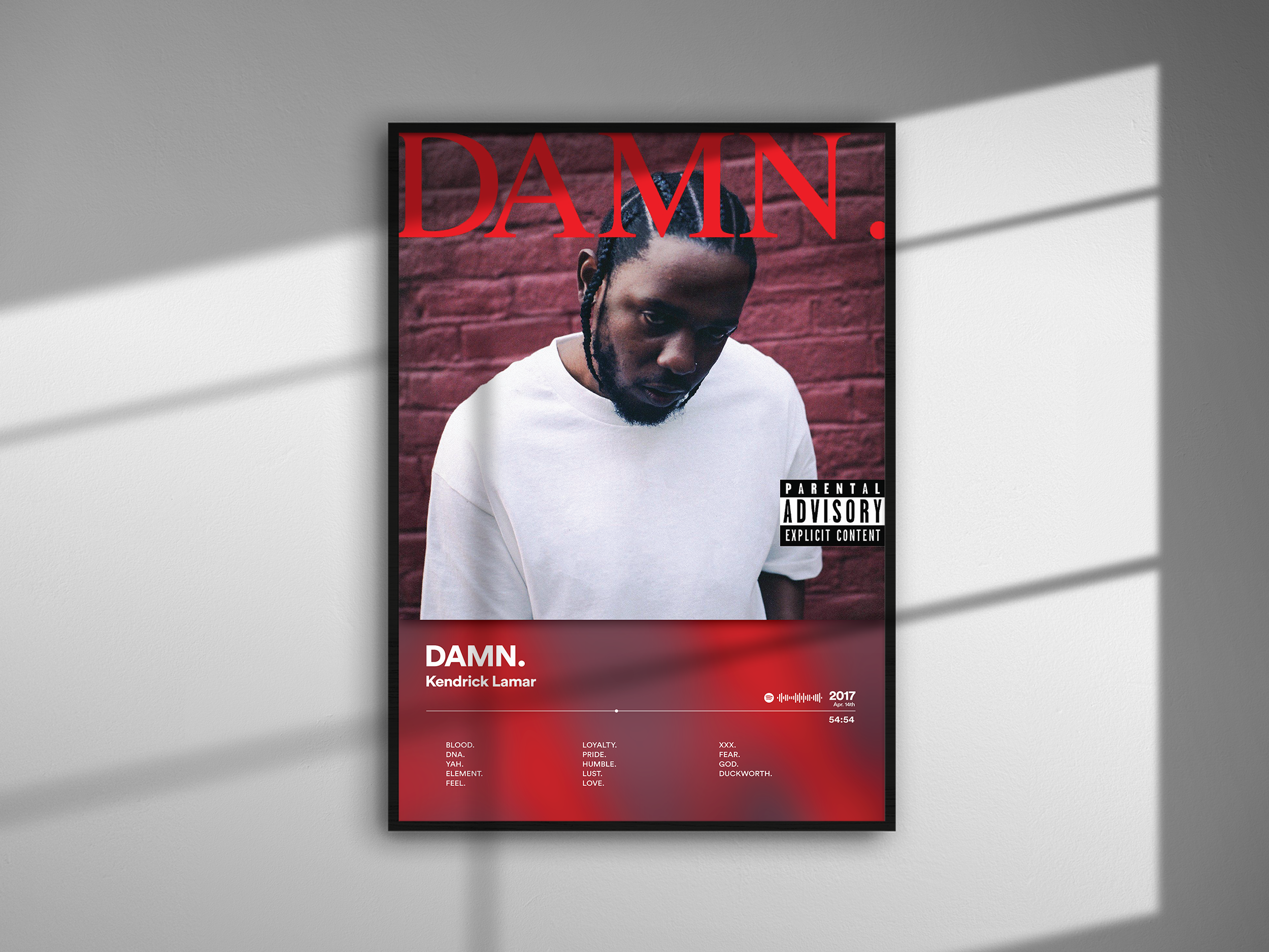 Kendrick Lamar - DAMN. | Blurry - NORDPLAKAT