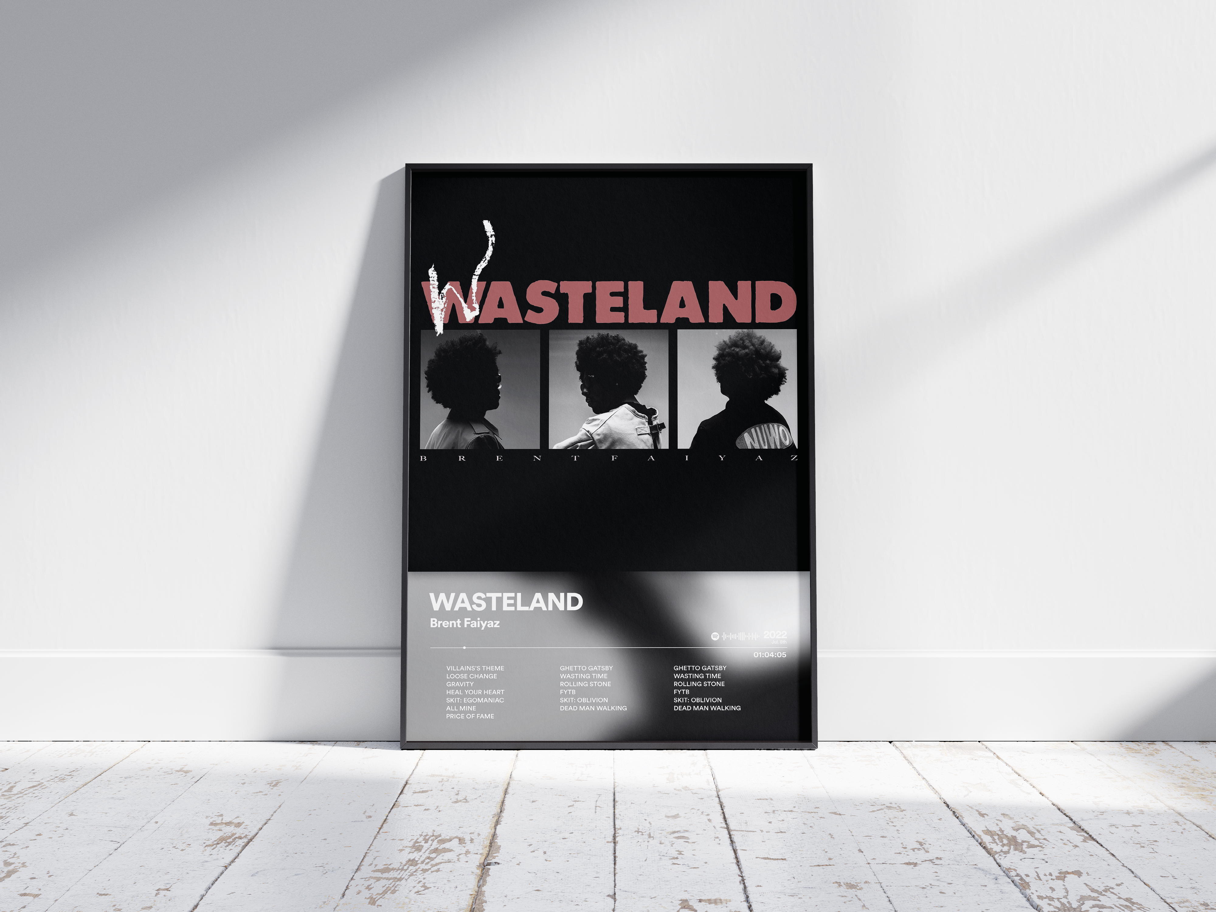 Brent Faiyaz - WASTELAND | Blurry - NORDPLAKAT